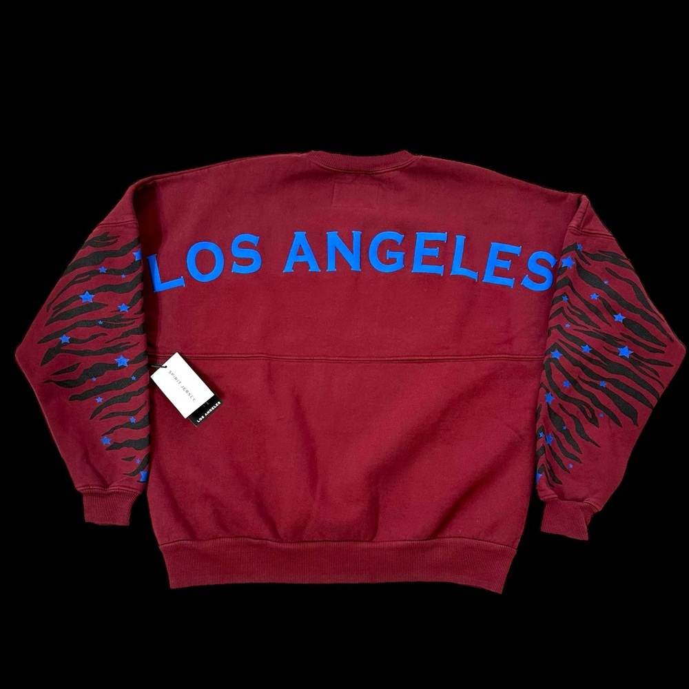 NWT SPIRIT JERSEY Sweatshirt Los Angeles Unisex Stars Animal Print Streetwear